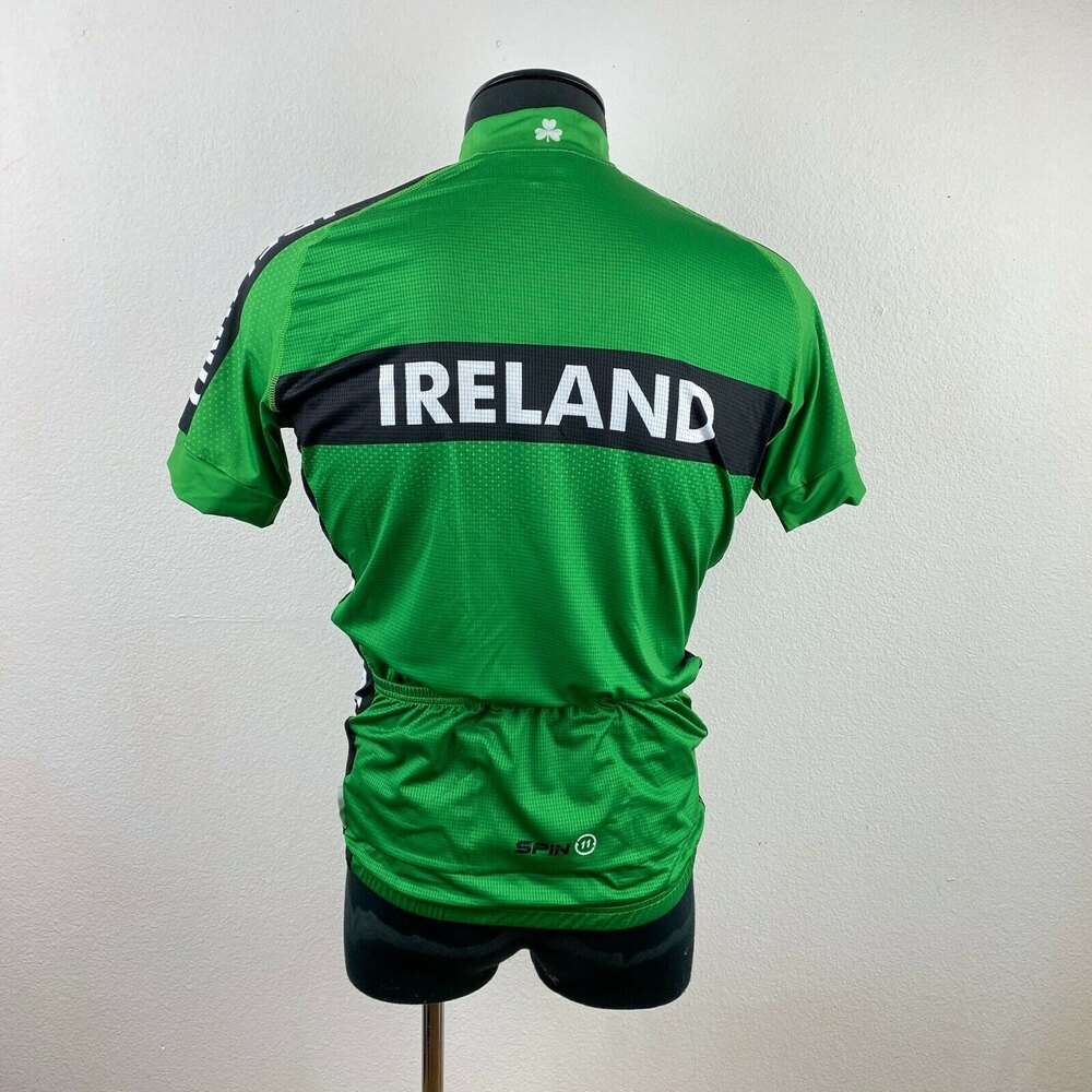 Spin 11 Cycling Ireland Bike Shirt Full Zip NWT XL Kelly Green Back Pockets - Picture 5 of 11